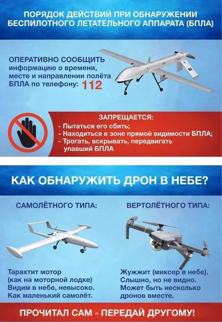 Алгоритм действий в случае обнаружения беспилотных летательных аппаратов, в том числе в лесах и других территориях
