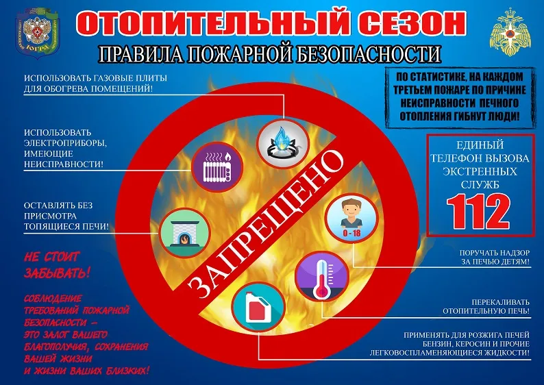 Инструктаж о мерах пожарной безопасности в условиях низких температур и безопасном использовании газового оборудования в бытовых условиях