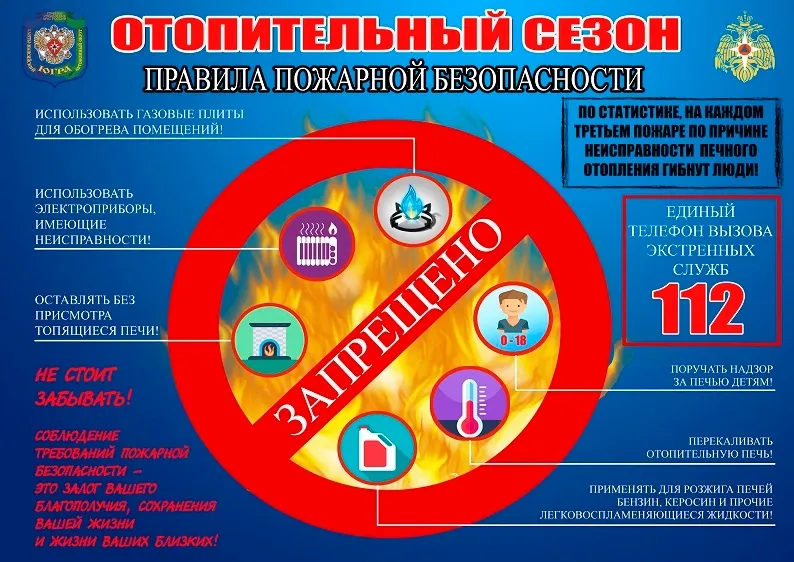 Правила пожарной безопасности зимой