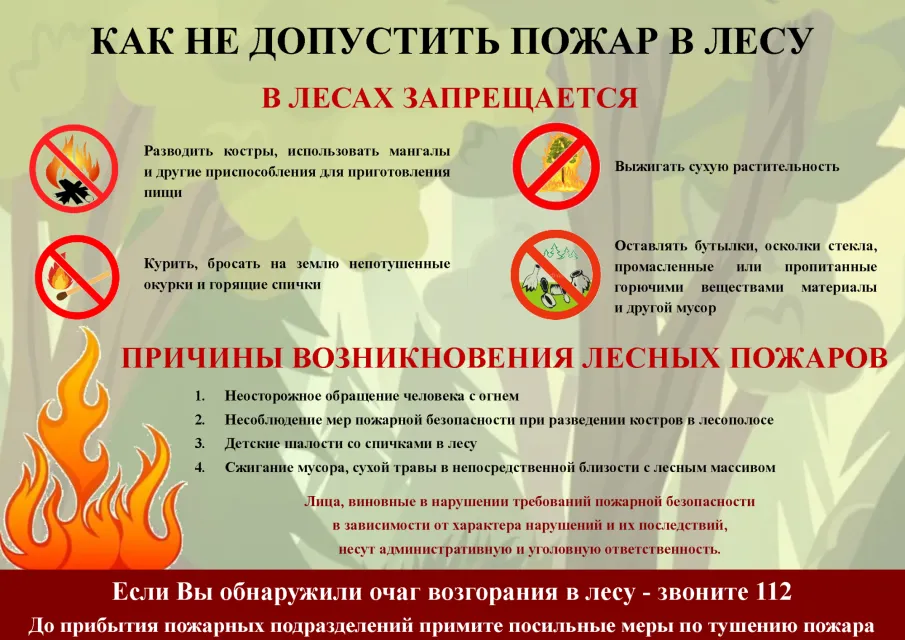 Правила пожарной безопасности в жару