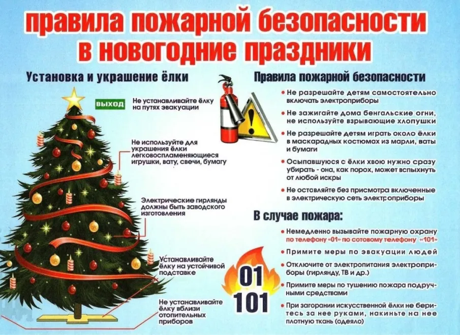 ПОЖАРНАЯ БЕЗОПАСНОСТЬ НА НОВОГОДНИХ ПРАЗДНИКАХ