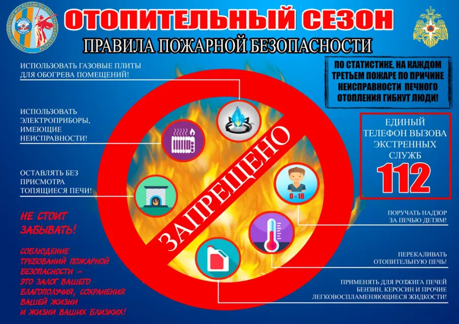 Меры пожарной безопасности в отопительный период