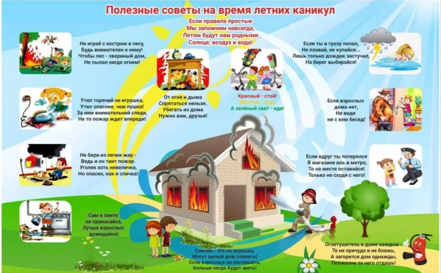 Пожарная безопасность детей в летние каникулы