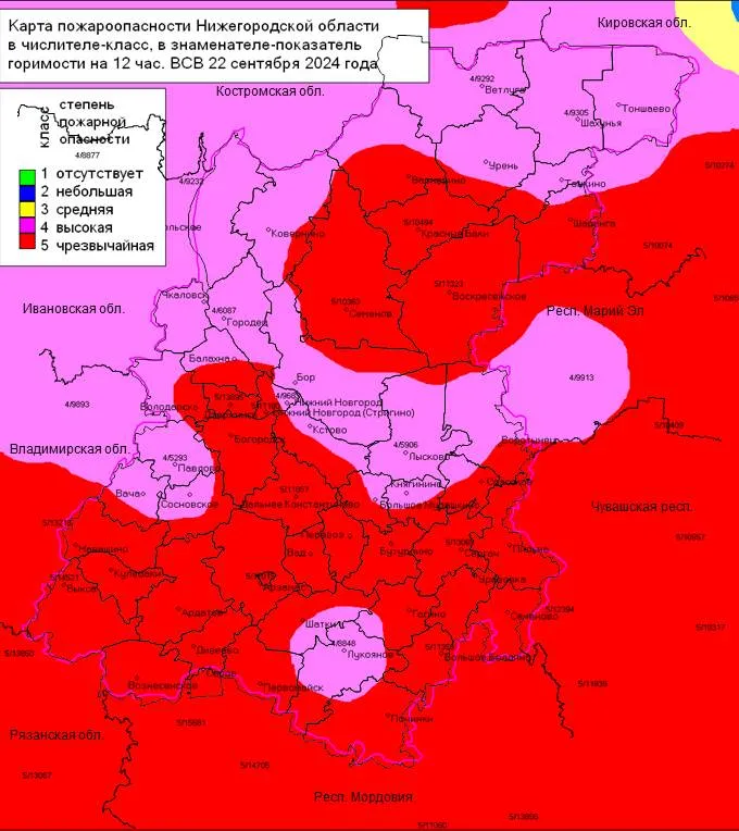 Лесопожарная обстановка на территории городского округа Семеновский